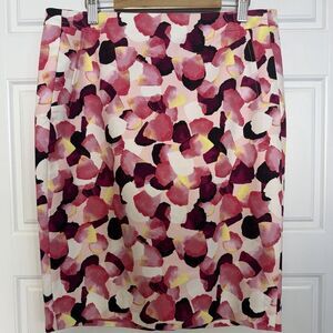 Willow & Thread Pink Petal Cotton Classic Pencil Skirt Size 6